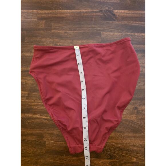 Amazon Essentials Bikini Bottom Brick Red Size XS High Waist Swim Brief NWT - Picture 4 of 6